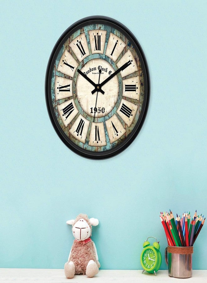 RANDOM Wall Clock for Living Room, Bedroom, Home, Office, Kitchen, Round Shaped Designer Plastic Wall Clock for Home Decor, 12- inch, Black 30 x 30 cm(RC-0638_MF) - Image 2